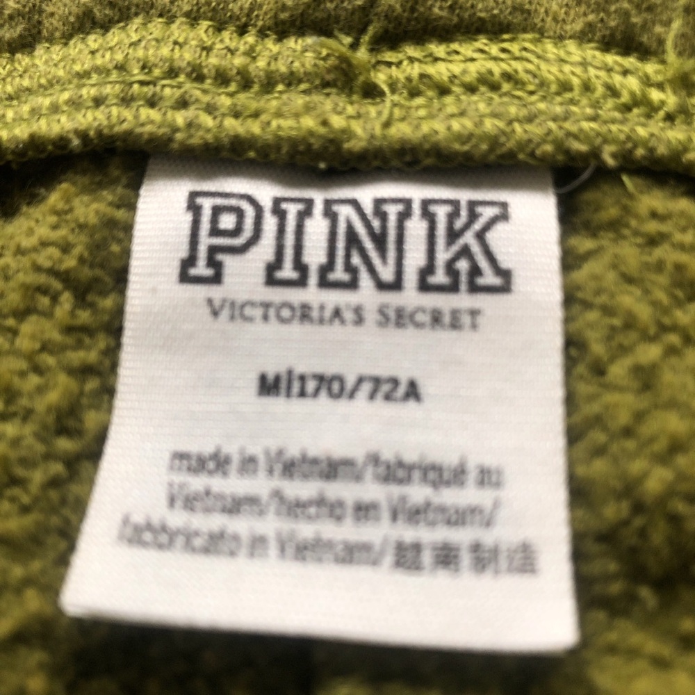 Victoria’s Secret PINK Lounge Boyfriend Wide Sweatpants Pants Olive Green Size M - Picture 6 of 7